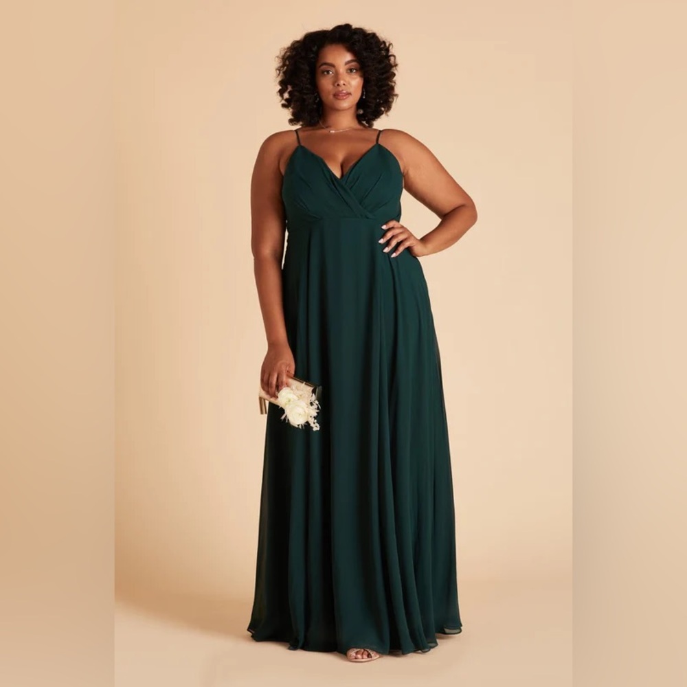 Birdy Grey KAIA DRESS CHIFFON EMERALD GREEN NEW NWT 1X BRIDESMAID WEDDING